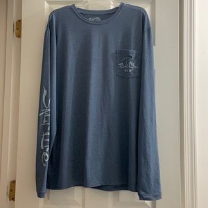 Salt life long sleeve performance pocket shirt
